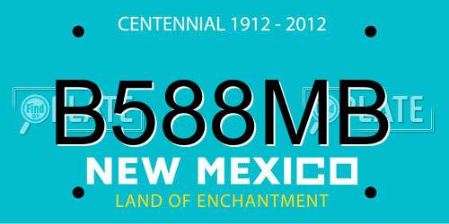 B588MB New Mexico License Plate