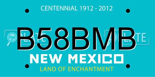 B58BMB New Mexico License Plate