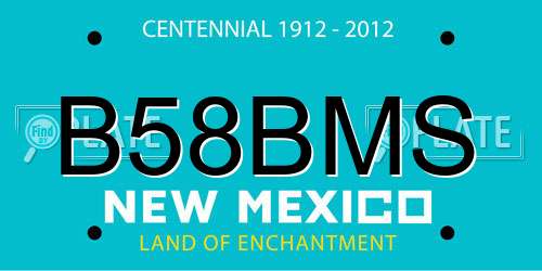 B58BMS New Mexico License Plate
