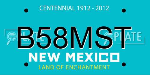 B58MST New Mexico License Plate