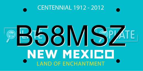 B58MSZ New Mexico License Plate