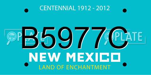 B5977C New Mexico License Plate