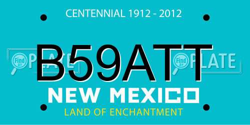 B59ATT New Mexico License Plate
