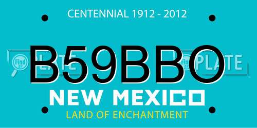 B59BBO New Mexico License Plate