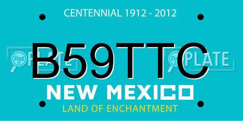 B59TTC New Mexico License Plate