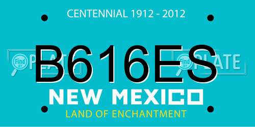 B616ES New Mexico License Plate