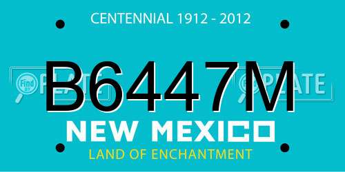 B6447M New Mexico License Plate