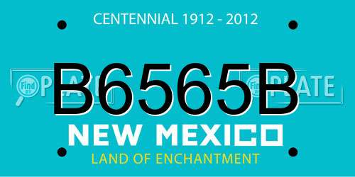 B6565B New Mexico License Plate