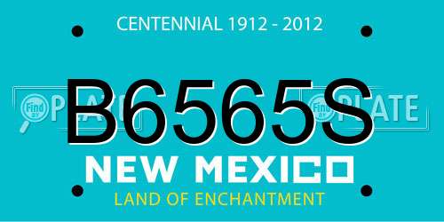 B6565S New Mexico License Plate