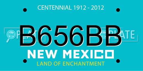 B656BB New Mexico License Plate