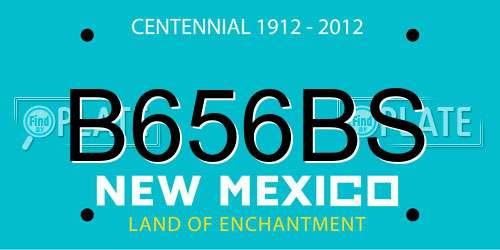 B656BS New Mexico License Plate