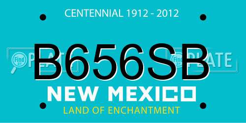 B656SB New Mexico License Plate