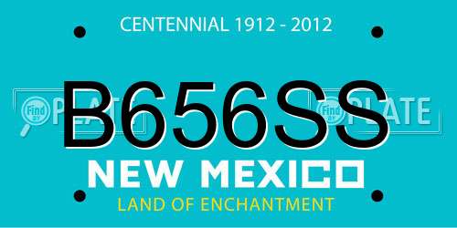 B656SS New Mexico License Plate