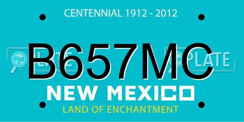 B657MC New Mexico License Plate