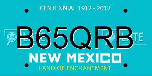 B65QRB New Mexico License Plate