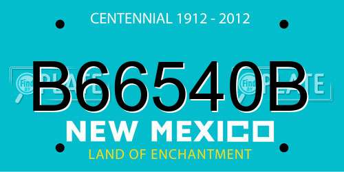 B66540B New Mexico License Plate