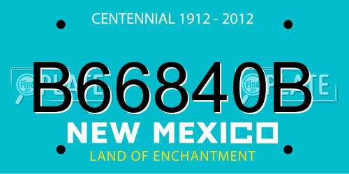 B66840B New Mexico License Plate