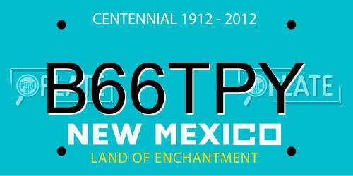 B66TPY New Mexico License Plate