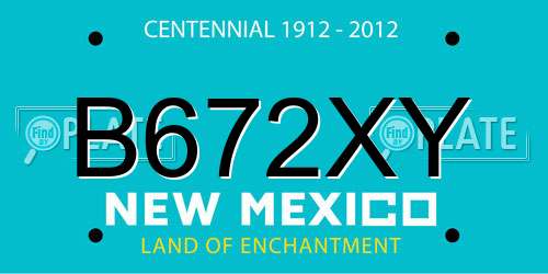 B672XY New Mexico License Plate