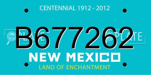 B677262 New Mexico License Plate