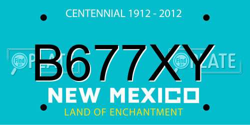 B677XY New Mexico License Plate