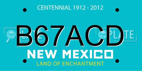 B67ACD New Mexico License Plate