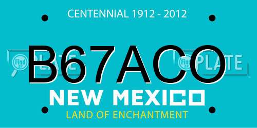 B67ACO New Mexico License Plate