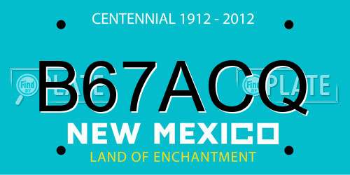 B67ACQ New Mexico License Plate
