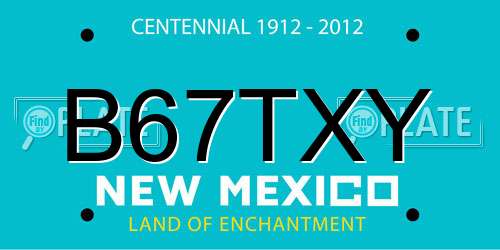 B67TXY New Mexico License Plate