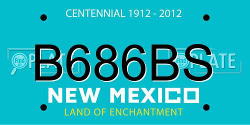 B686BS New Mexico License Plate