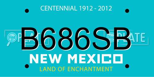 B686SB New Mexico License Plate