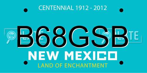 B68GSB New Mexico License Plate