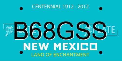 B68GSS New Mexico License Plate