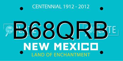 B68QRB New Mexico License Plate