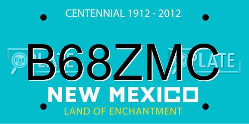 B68ZMC New Mexico License Plate
