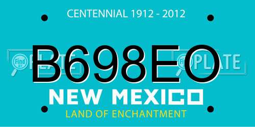 B698EO New Mexico License Plate