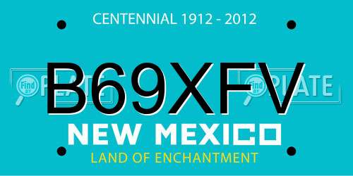 B69XFV New Mexico License Plate