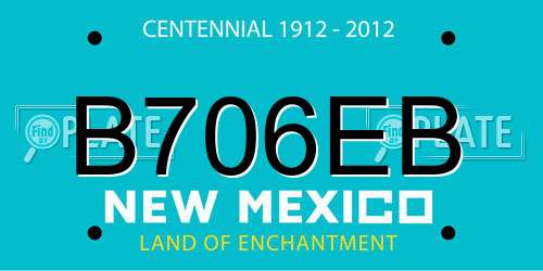 B706EB New Mexico License Plate