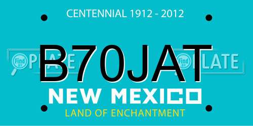 B70JAT New Mexico License Plate