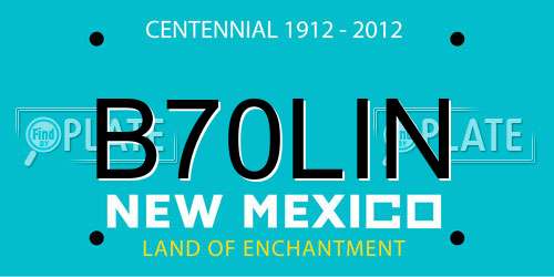 B70LIN New Mexico License Plate