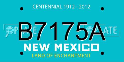 B7175A New Mexico License Plate