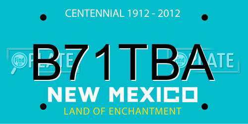 B71TBA New Mexico License Plate
