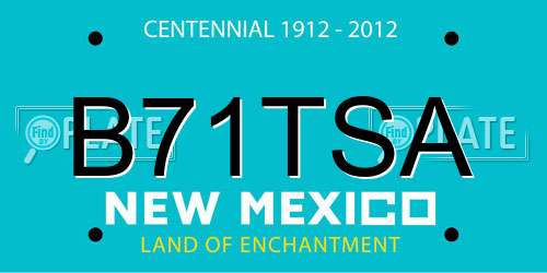 B71TSA New Mexico License Plate