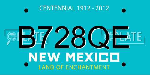 B728QE New Mexico License Plate