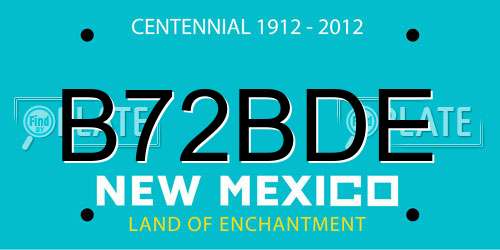 B72BDE New Mexico License Plate