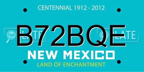 B72BQE New Mexico License Plate