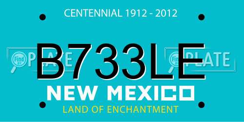 B733LE New Mexico License Plate