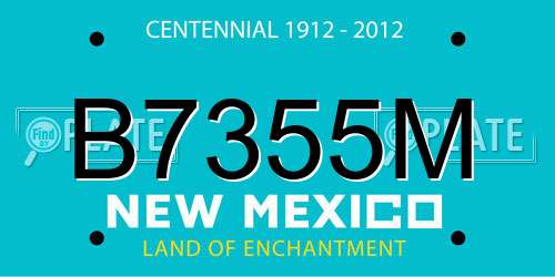B7355M New Mexico License Plate