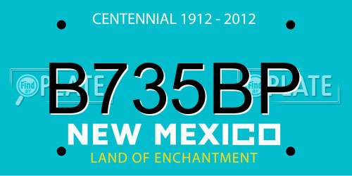 B735BP New Mexico License Plate
