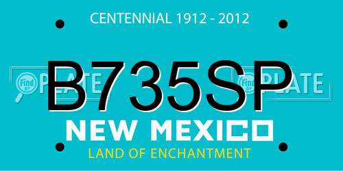B735SP New Mexico License Plate